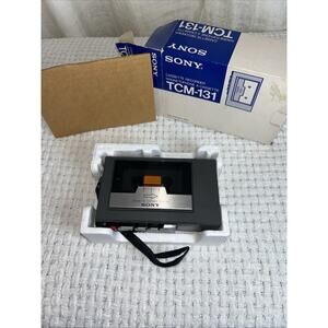 Vintage Sony TCM-131 Cassette Recorder Magnetophone A Cassette 1980